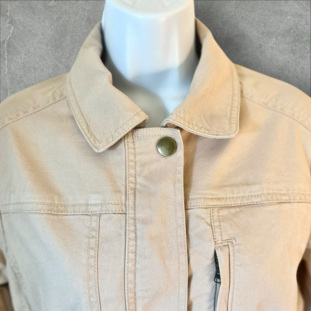 Loft Beige Utility Jacket-Lightweight Cotton Twil… - image 4